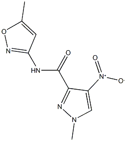 4-nitro-1-methyl-N-(5-methyl-3-isoxazolyl)-1H-pyrazole-3-carboxamide,,结构式