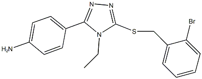  4-{5-[(2-bromobenzyl)sulfanyl]-4-ethyl-4H-1,2,4-triazol-3-yl}phenylamine