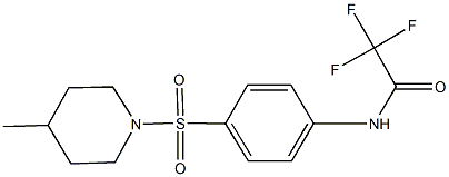 2,2,2-trifluoro-N-{4-[(4-methylpiperidin-1-yl)sulfonyl]phenyl}acetamide|