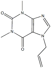 7-allyl-1,3-dimethyl-3,7-dihydro-1H-purine-2,6-dione Structure