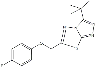 (3-tert-butyl[1,2,4]triazolo[3,4-b][1,3,4]thiadiazol-6-yl)methyl 4-fluorophenyl ether Structure