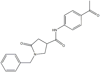 N-(4-acetylphenyl)-1-benzyl-5-oxo-3-pyrrolidinecarboxamide|