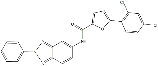 5-(2,4-dichlorophenyl)-N-(2-phenyl-2H-1,2,3-benzotriazol-5-yl)-2-furamide 化学構造式