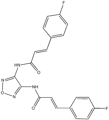 3-(4-fluorophenyl)-N-(4-{[3-(4-fluorophenyl)acryloyl]amino}-1,2,5-oxadiazol-3-yl)acrylamide Structure