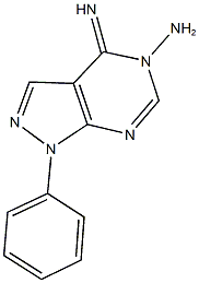 4-imino-1-phenyl-1,4-dihydro-5H-pyrazolo[3,4-d]pyrimidin-5-ylamine 结构式