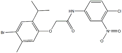 2-(4-bromo-2-isopropyl-5-methylphenoxy)-N-{4-chloro-3-nitrophenyl}acetamide