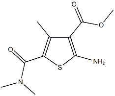 methyl 2-amino-5-[(dimethylamino)carbonyl]-4-methyl-3-thiophenecarboxylate,,结构式