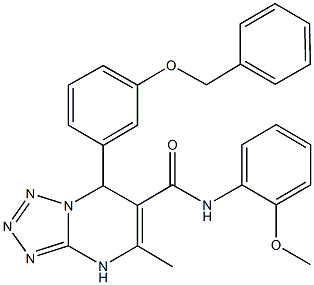  7-[3-(benzyloxy)phenyl]-N-(2-methoxyphenyl)-5-methyl-4,7-dihydrotetraazolo[1,5-a]pyrimidine-6-carboxamide