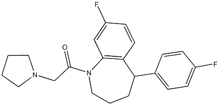 8-fluoro-5-(4-fluorophenyl)-1-(1-pyrrolidinylacetyl)-2,3,4,5-tetrahydro-1H-1-benzazepine