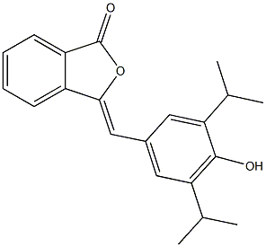 3-(4-hydroxy-3,5-diisopropylbenzylidene)-2-benzofuran-1(3H)-one 化学構造式