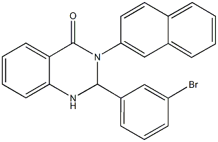 2-(3-bromophenyl)-3-(2-naphthyl)-2,3-dihydroquinazolin-4(1H)-one Structure