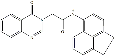 N-(1,2-dihydro-5-acenaphthylenyl)-2-(4-oxo-3(4H)-quinazolinyl)acetamide Structure