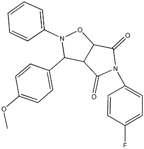 5-(4-fluorophenyl)-3-(4-methoxyphenyl)-2-phenyldihydro-2H-pyrrolo[3,4-d]isoxazole-4,6(3H,5H)-dione Struktur