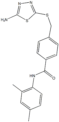 4-{[(5-amino-1,3,4-thiadiazol-2-yl)thio]methyl}-N-(2,4-dimethylphenyl)benzamide