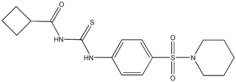N-(cyclobutylcarbonyl)-N'-[4-(1-piperidinylsulfonyl)phenyl]thiourea Struktur