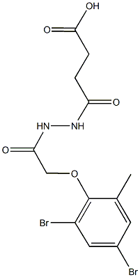  4-{2-[(2,4-dibromo-6-methylphenoxy)acetyl]hydrazino}-4-oxobutanoic acid