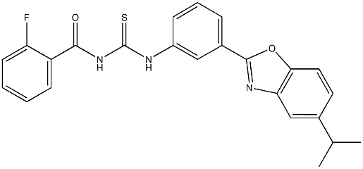 N-(2-fluorobenzoyl)-N'-[3-(5-isopropyl-1,3-benzoxazol-2-yl)phenyl]thiourea|