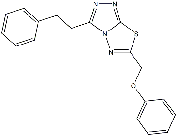 phenyl [3-(2-phenylethyl)[1,2,4]triazolo[3,4-b][1,3,4]thiadiazol-6-yl]methyl ether 化学構造式