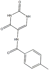 N-(2,4-dioxo-1,2,3,4-tetrahydro-5-pyrimidinyl)-4-methylbenzamide 结构式