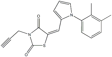 5-{[1-(2,3-dimethylphenyl)-1H-pyrrol-2-yl]methylene}-3-prop-2-ynyl-1,3-thiazolidine-2,4-dione|