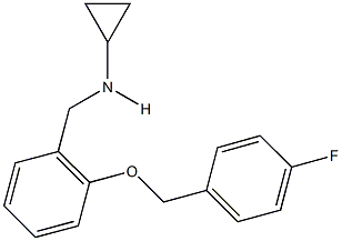 N-cyclopropyl-N-{2-[(4-fluorobenzyl)oxy]benzyl}amine Struktur