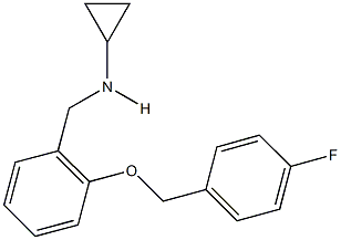 N-cyclopropyl-N-{2-[(4-fluorobenzyl)oxy]benzyl}amine 化学構造式