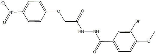 3-bromo-N'-({4-nitrophenoxy}acetyl)-4-methoxybenzohydrazide,,结构式