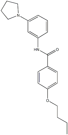 4-butoxy-N-[3-(1-pyrrolidinyl)phenyl]benzamide Structure