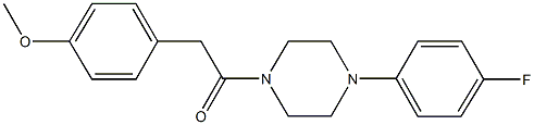 1-(4-fluorophenyl)-4-[(4-methoxyphenyl)acetyl]piperazine 化学構造式