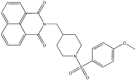 2-[(1-{[4-(methyloxy)phenyl]sulfonyl}piperidin-4-yl)methyl]-1H-benzo[de]isoquinoline-1,3(2H)-dione,,结构式