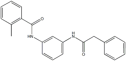 2-methyl-N-{3-[(phenylacetyl)amino]phenyl}benzamide,,结构式