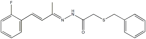 2-(benzylsulfanyl)-N'-[3-(2-fluorophenyl)-1-methyl-2-propenylidene]acetohydrazide