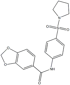 N-[4-(1-pyrrolidinylsulfonyl)phenyl]-1,3-benzodioxole-5-carboxamide