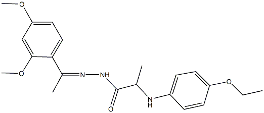 N'-[1-(2,4-dimethoxyphenyl)ethylidene]-2-(4-ethoxyanilino)propanohydrazide Structure