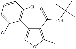 N-(tert-butyl)-3-(2,6-dichlorophenyl)-5-methylisoxazole-4-carboxamide Structure