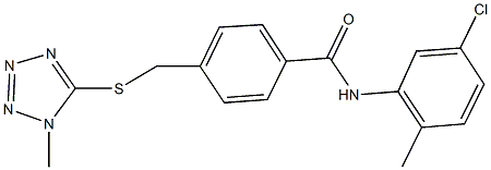 N-(5-chloro-2-methylphenyl)-4-{[(1-methyl-1H-tetraazol-5-yl)sulfanyl]methyl}benzamide Structure