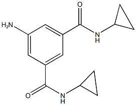 5-amino-N~1~,N~3~-dicyclopropylisophthalamide Struktur
