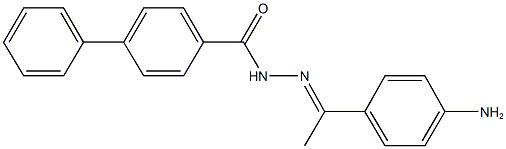N'-[1-(4-aminophenyl)ethylidene][1,1'-biphenyl]-4-carbohydrazide,,结构式