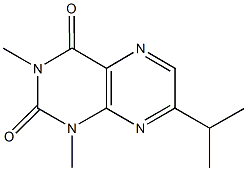 7-isopropyl-1,3-dimethyl-2,4(1H,3H)-pteridinedione Structure