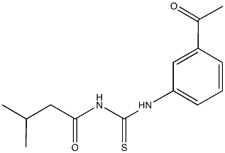 N-(3-acetylphenyl)-N'-(3-methylbutanoyl)thiourea,,结构式