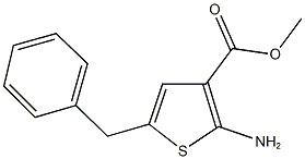 methyl 2-amino-5-benzyl-3-thiophenecarboxylate Struktur