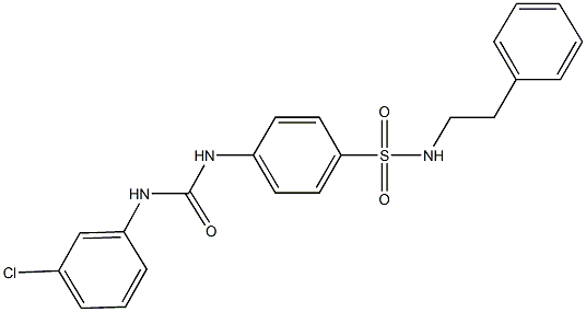 4-{[(3-chloroanilino)carbonyl]amino}-N-(2-phenylethyl)benzenesulfonamide|