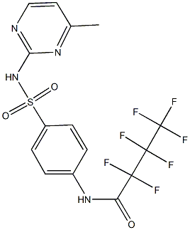 2,2,3,3,4,4,4-heptafluoro-N-(4-{[(4-methyl-2-pyrimidinyl)amino]sulfonyl}phenyl)butanamide 结构式