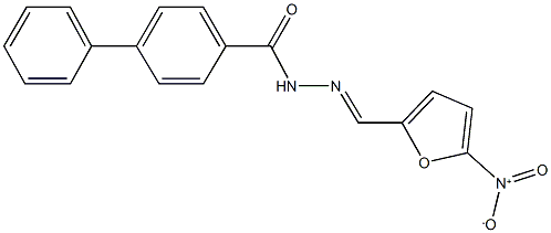 N'-({5-nitro-2-furyl}methylene)[1,1'-biphenyl]-4-carbohydrazide Structure