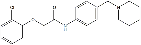 2-(2-chlorophenoxy)-N-[4-(1-piperidinylmethyl)phenyl]acetamide,,结构式