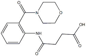 4-[2-(4-morpholinylcarbonyl)anilino]-4-oxobutanoic acid Structure