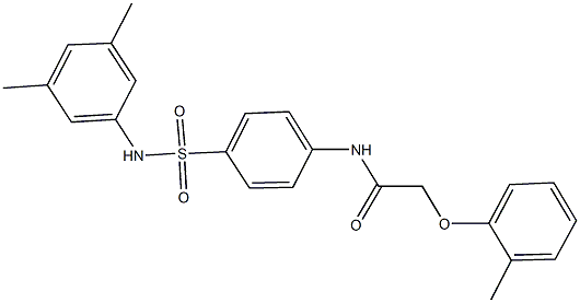 N-{4-[(3,5-dimethylanilino)sulfonyl]phenyl}-2-(2-methylphenoxy)acetamide 结构式