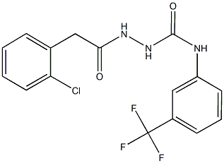 2-[(2-chlorophenyl)acetyl]-N-[3-(trifluoromethyl)phenyl]hydrazinecarboxamide|