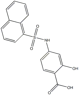  2-hydroxy-4-[(1-naphthylsulfonyl)amino]benzoic acid