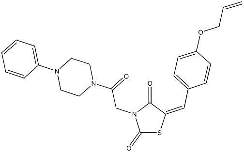 5-[4-(allyloxy)benzylidene]-3-[2-oxo-2-(4-phenylpiperazin-1-yl)ethyl]-1,3-thiazolidine-2,4-dione Struktur